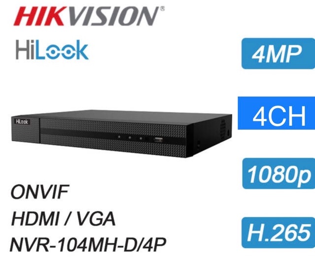 Đầu ghi hình IP 4 kênh HiLook NVR-104MH-D/4P
