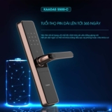 Top Khóa Cửa Điện Tử Kaadas Tốt Nhất Cho Gia Đình Và Văn Phòng Năm 2025 Khóa vân tay cao cấp Kaadas S500-C5 dung lượng pin khủng