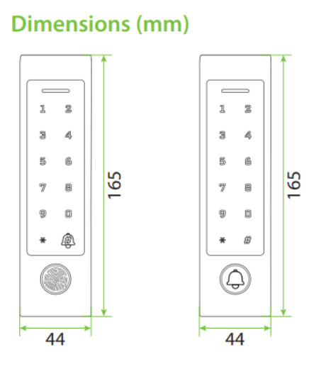 Thiết bị kiểm soát ra vào ZKTeco MK-V1 [F] 3