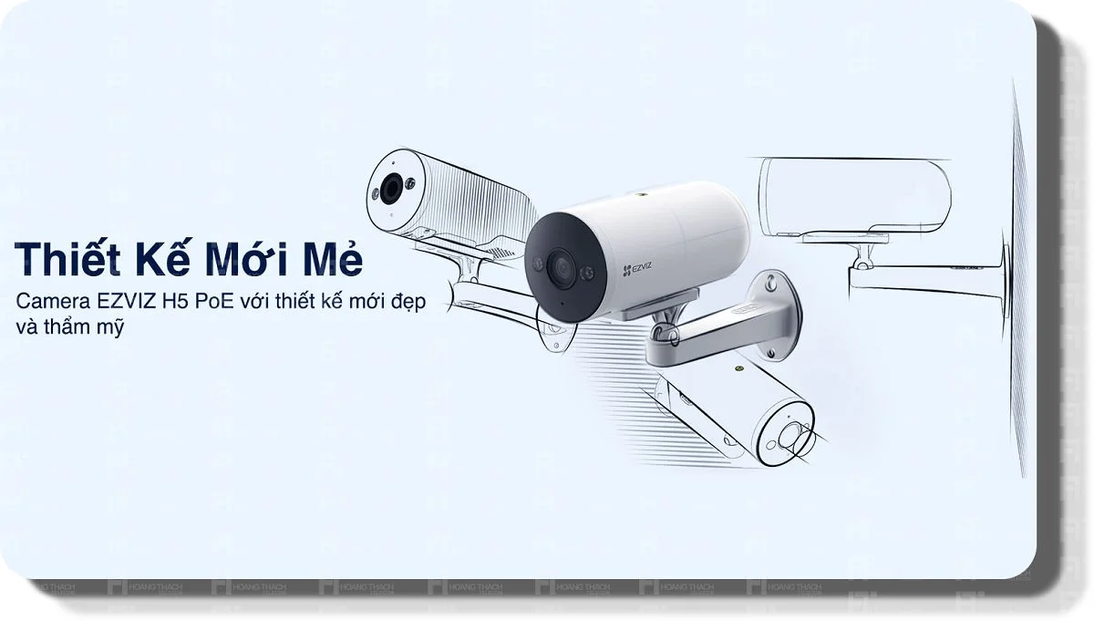 Camera ngoài trời EZVIZ H5 2K 3MP POE 4