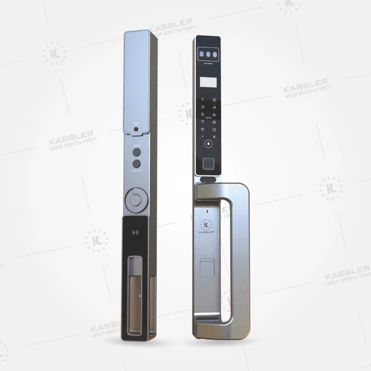 Khóa cửa nhôm nhận diện khuôn mặt Kassler KL-599 CNC 01 Grey 2 Khóa cửa nhôm nhận diện khuôn mặt Kassler KL-599 CNC 01 Grey 2