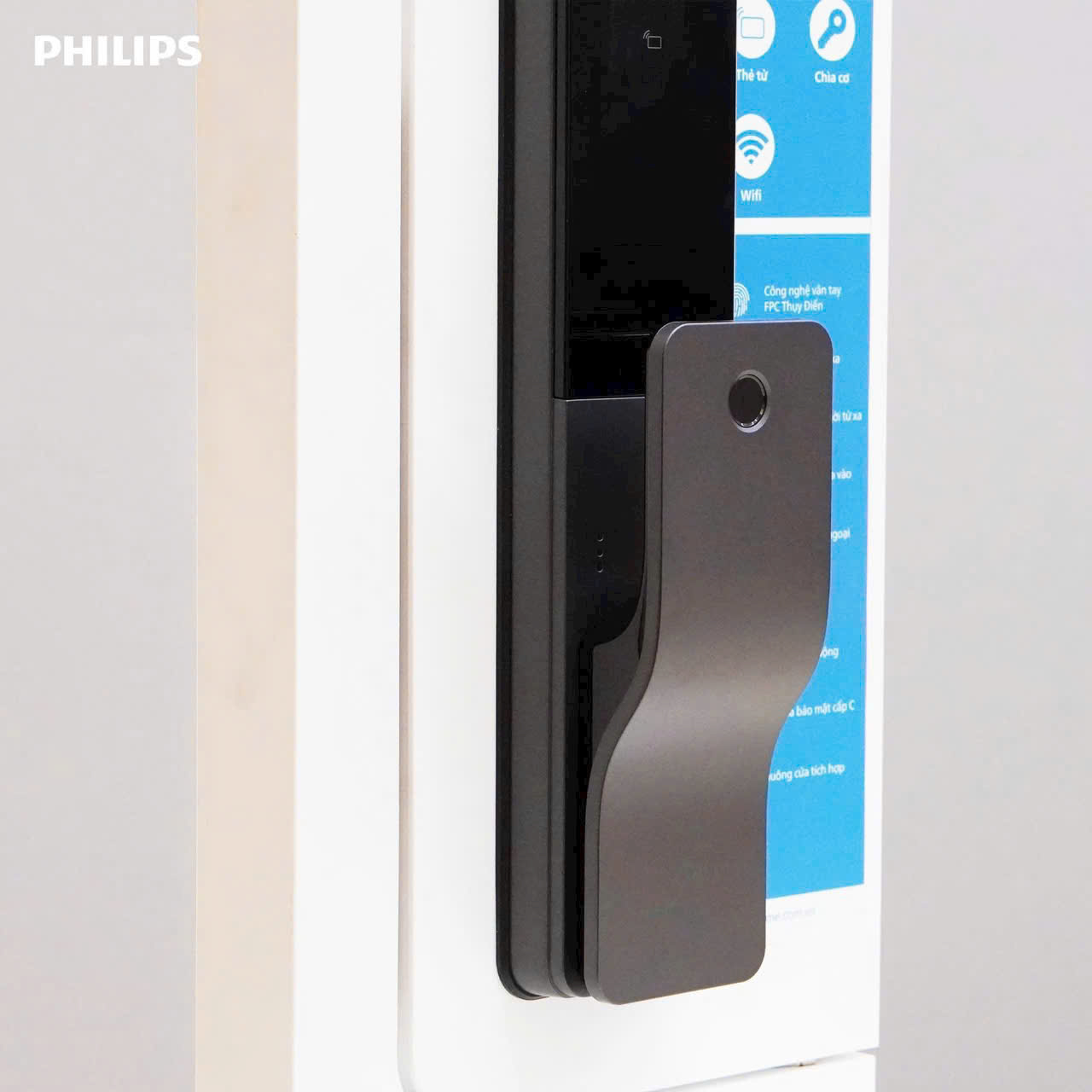 Khóa cửa vân tay Philips DDL801-5HBS 4 Khóa cửa vân tay Philips DDL801-5HBS 4