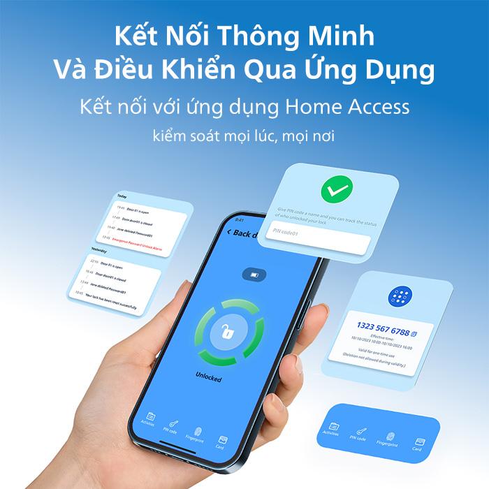 Khóa cửa vân tay Philips DDL801-5HBS 7 Khóa cửa vân tay Philips DDL801-5HBS 7