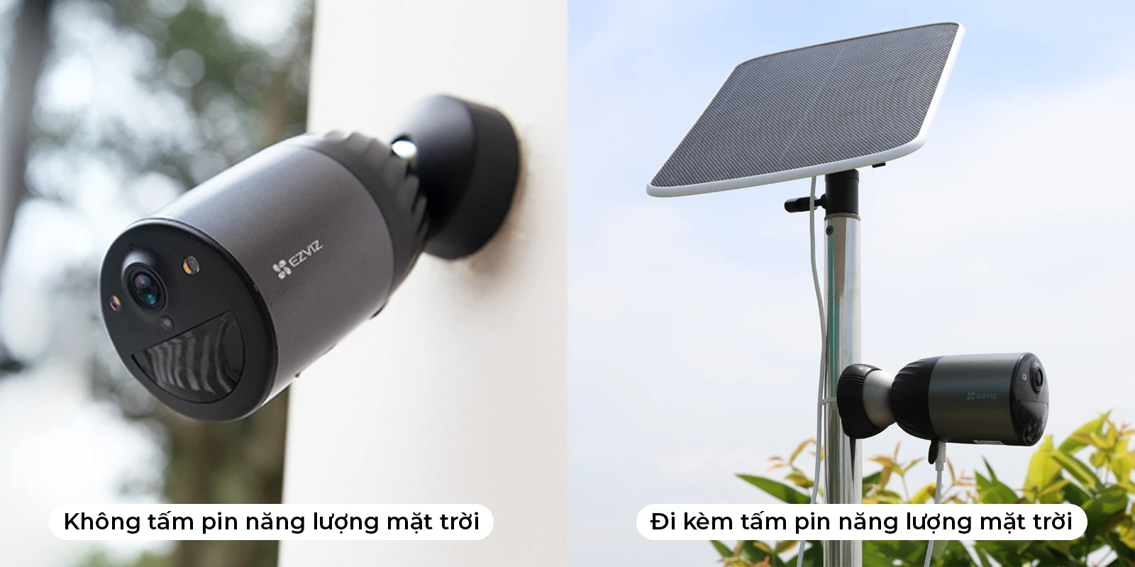 Camera dùng pin EZVIZ BC1C 4K sạc bằng năng lượng mặt trời