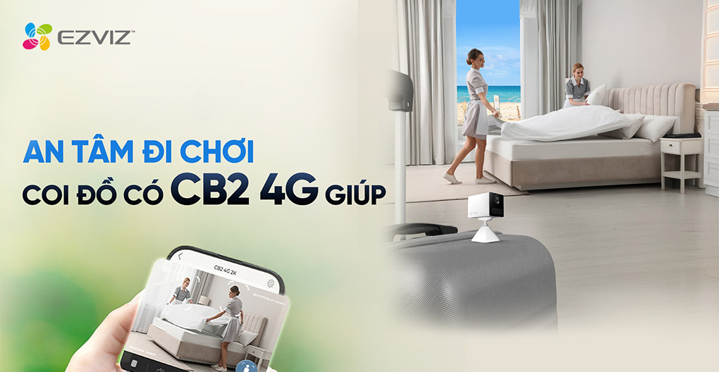 Camera EZVIZ CB2 4G Kit 2K dùng sim 4G