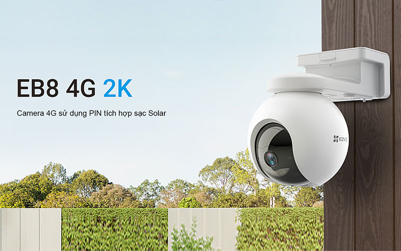 Lắp camera EZVIZ EB8 4G 4K giám sát mọi nơi