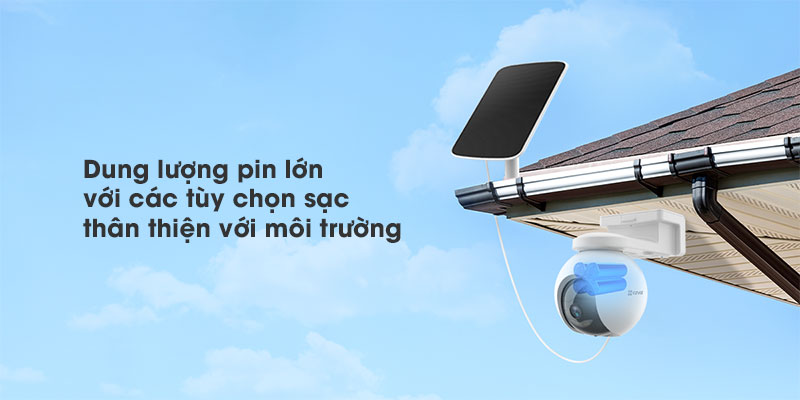 Camera pin sạc EZVIZ EB8 4G 4K ngoài trời