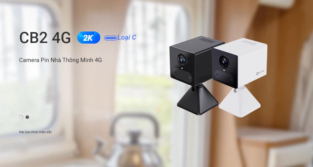 Camera EZVIZ CB2 4G (2K) kết nối sim, không cần Wi-Fi