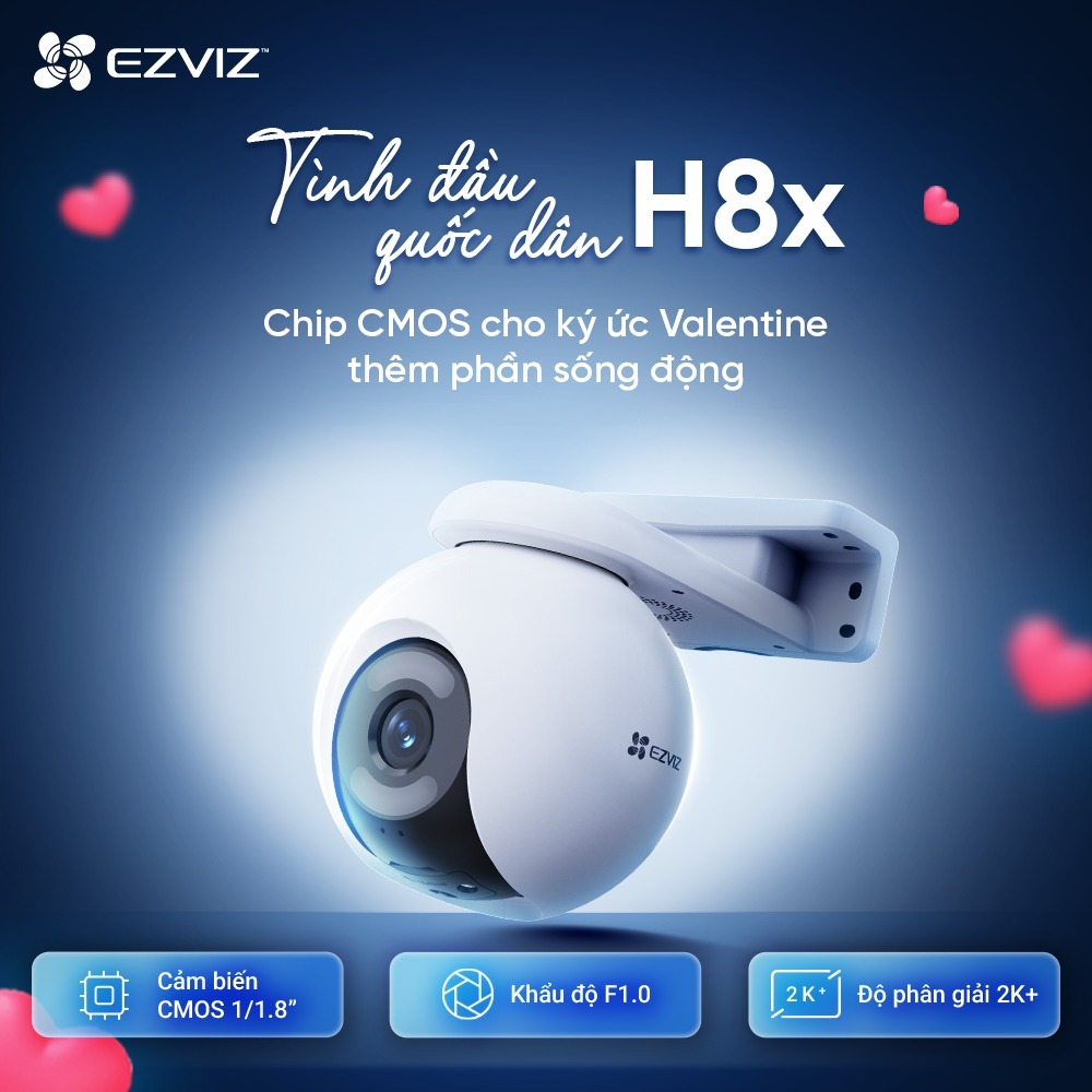Camera Wi-Fi quay quét EZVIZ H8x 2K⁺ ngoài trời