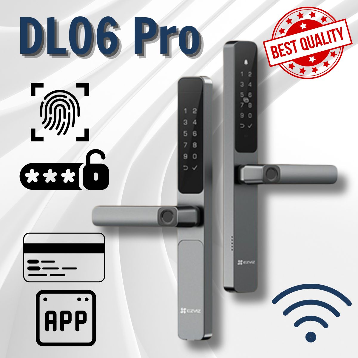 Khóa cửa thông minh cho cửa nhôm EZVIZ DL06 Pro 9 Khóa cửa thông minh cho cửa nhôm EZVIZ DL06 Pro 9