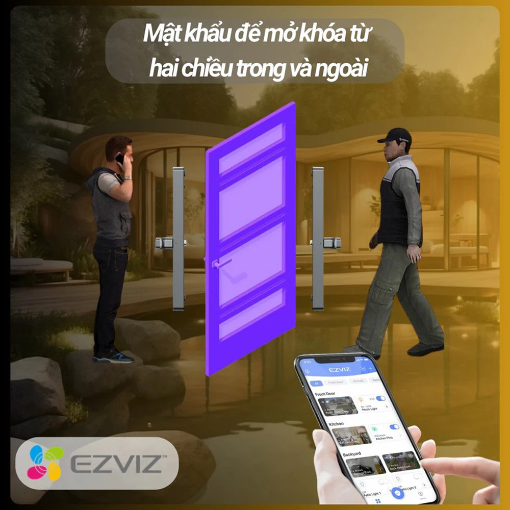 Khóa cửa nhôm thông minh EZVIZ DL06 Pro bảo mật cao