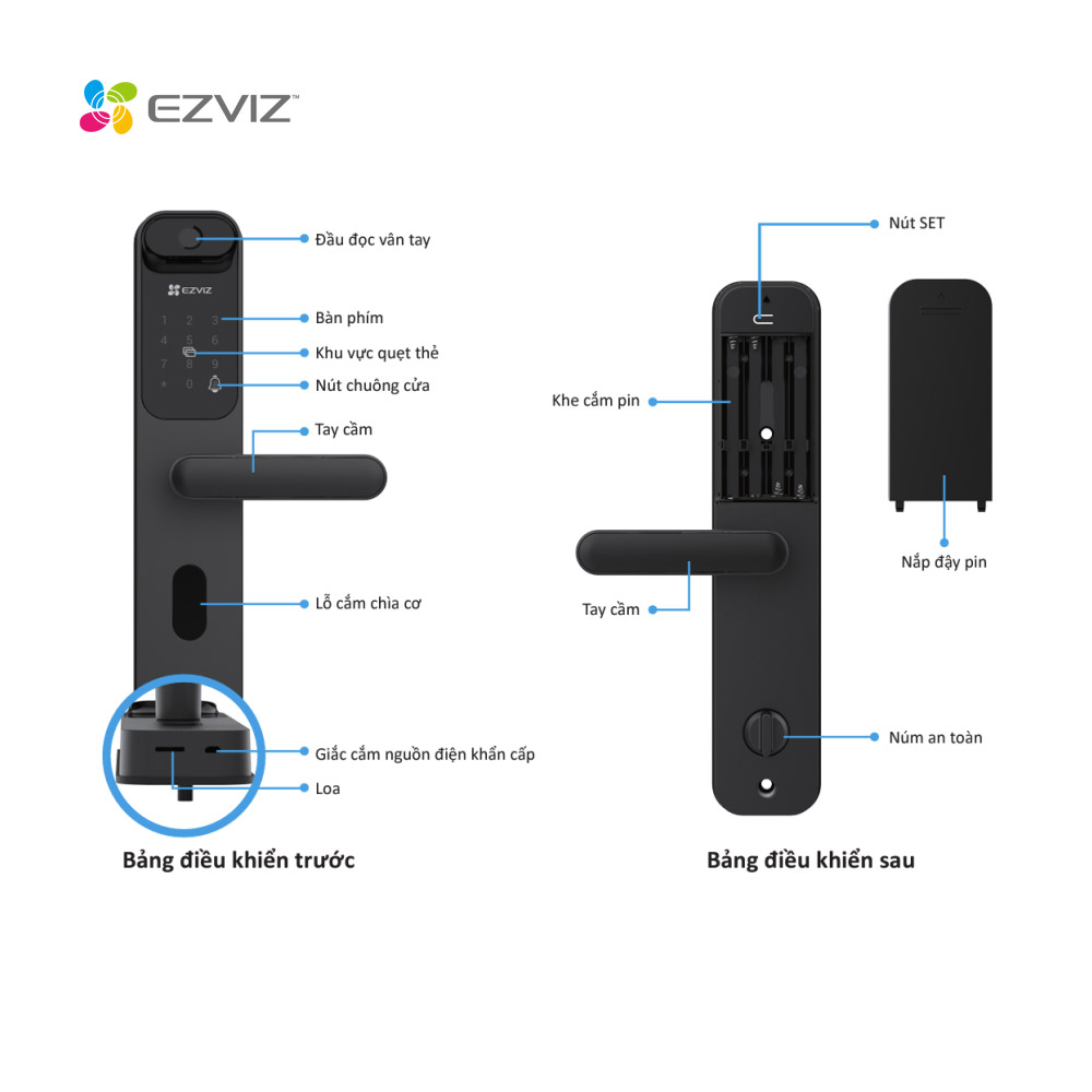 Khóa cửa vân tay thông minh EZVIZ LT70 chính hãng