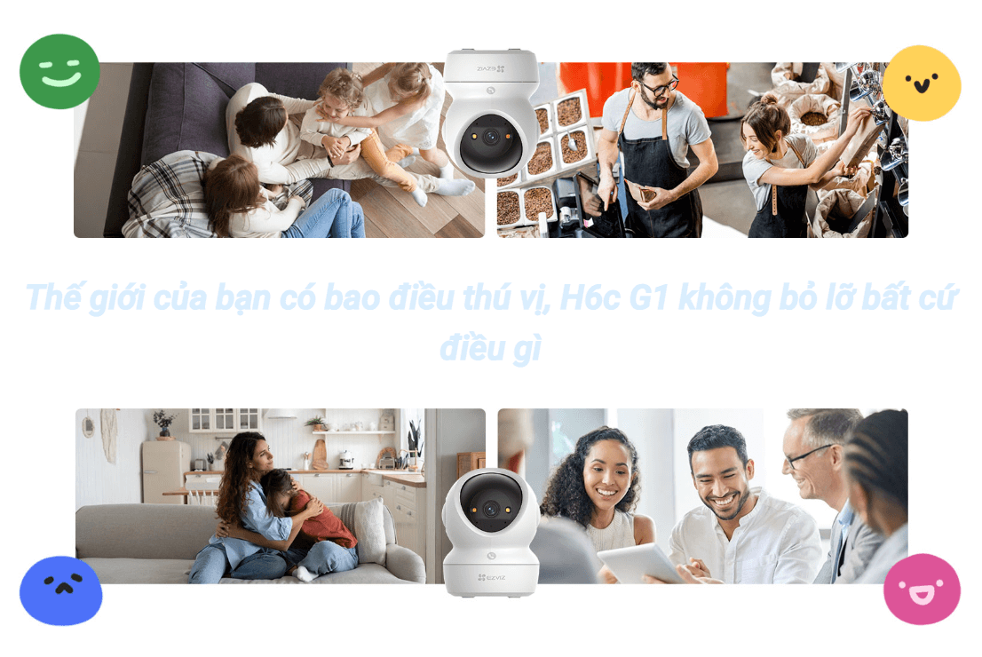 Camera wifi EZVIZ H6C G1 3K 5MP