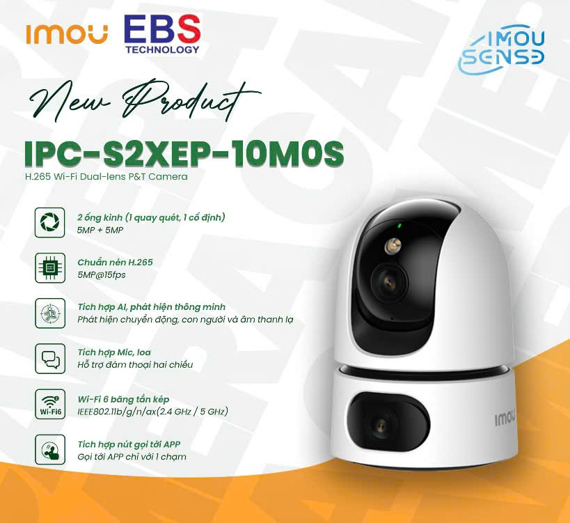 Camera an ninh không dây xoay 360 độ IMOU IPC-S2XEP-10M0S