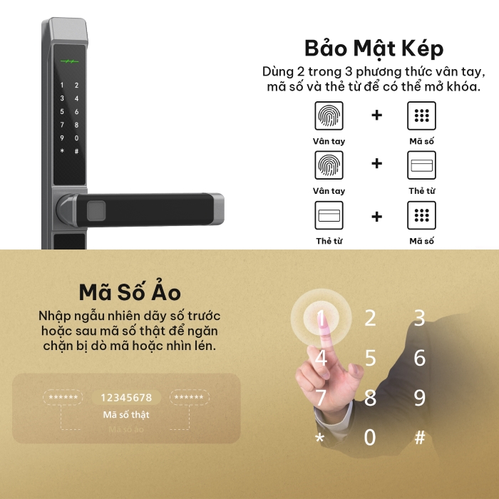 Khóa cửa điện tử Hexa A100 thông minh