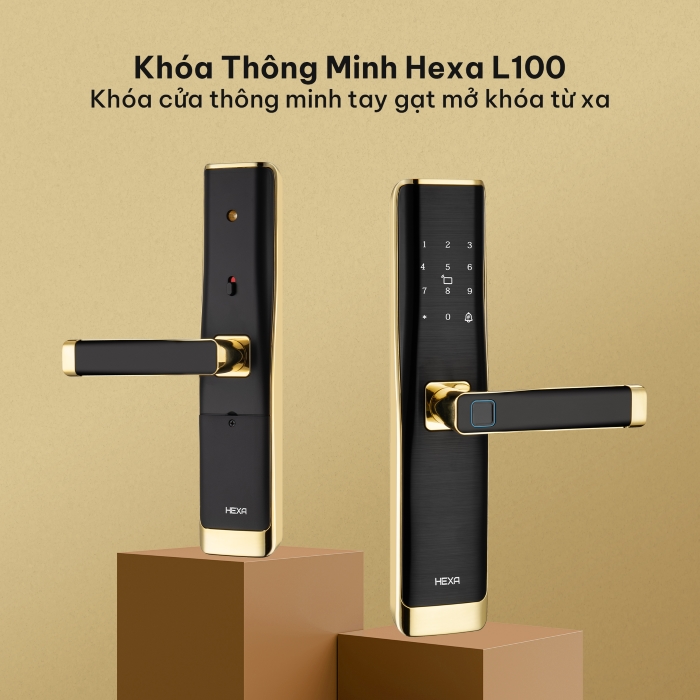 Khóa cửa thông minh Hexa L100 thân khóa 6088 đa tính năng
